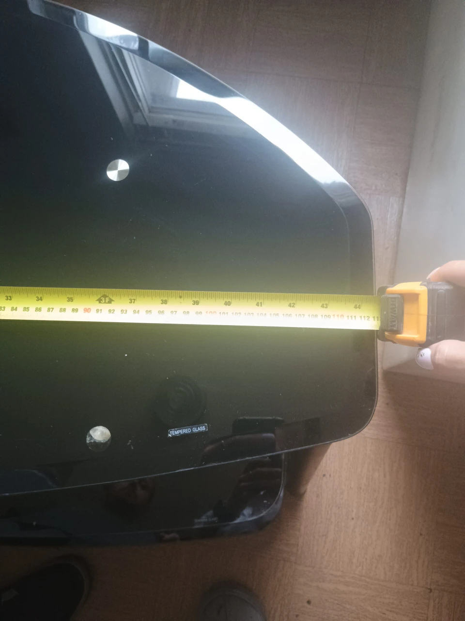 Black Tempered Glass TV Stand