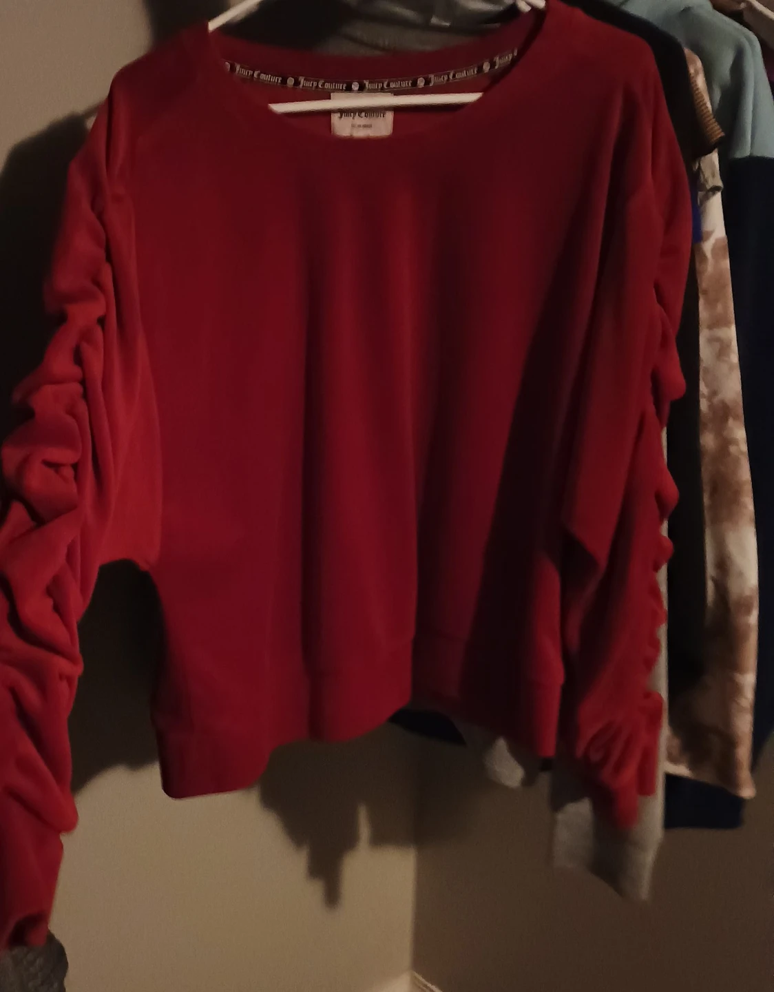Juicy Couture Red Long Sleeve Top