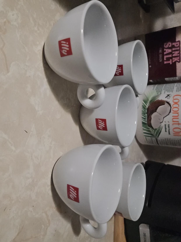 Illy White Coffee Cups (Set of 5)