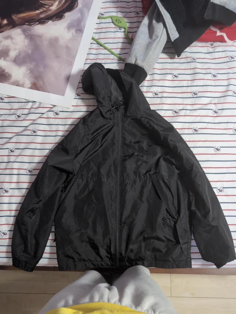 Black Windbreaker Jacket
