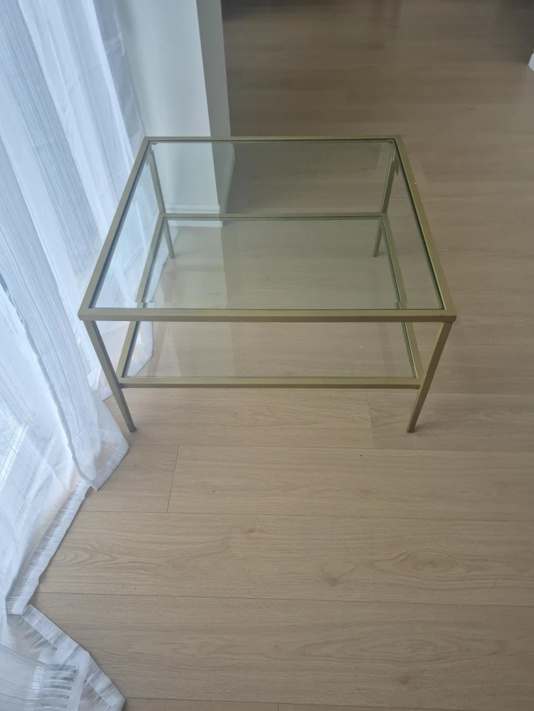 Gold Frame Glass Coffee Table