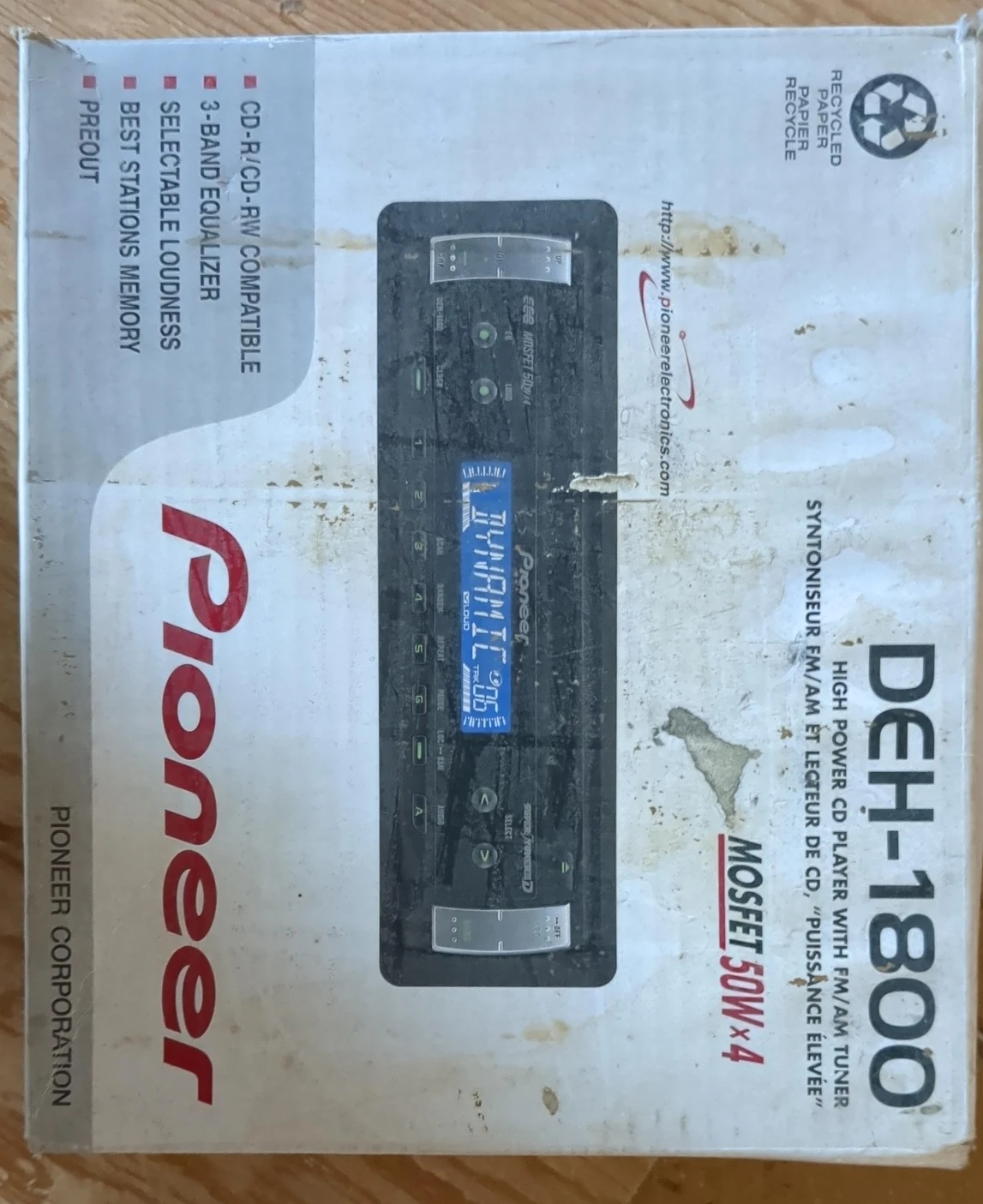 Pioneer DEH-1800 CD Player thumbnail