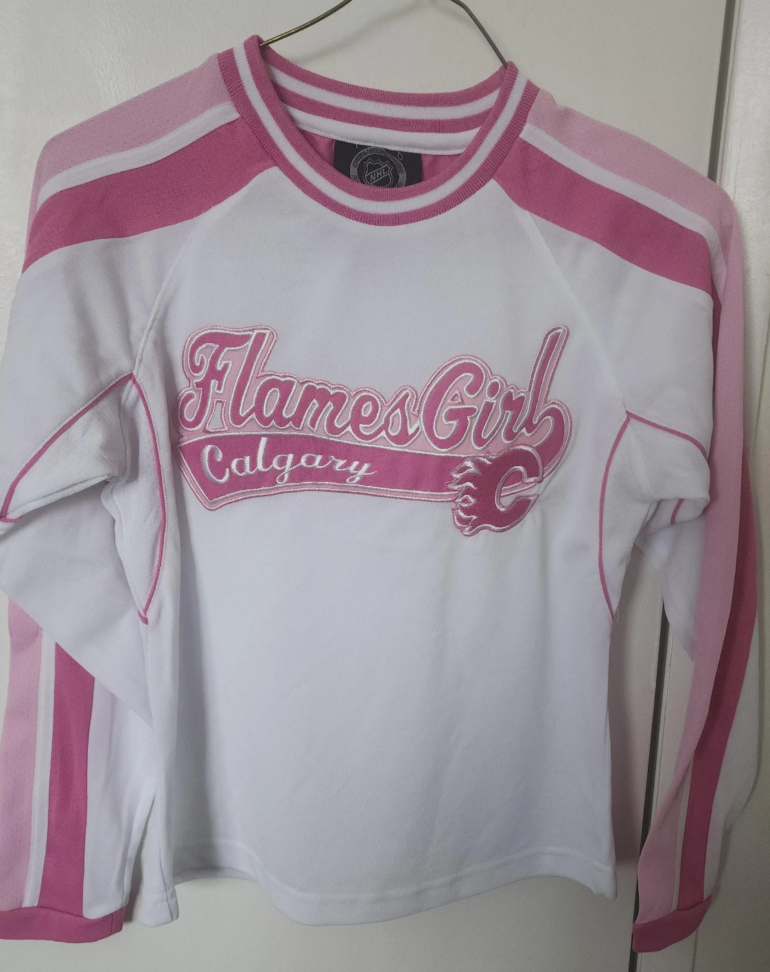 Flames Girl Calgary NHL Long Sleeve Top
