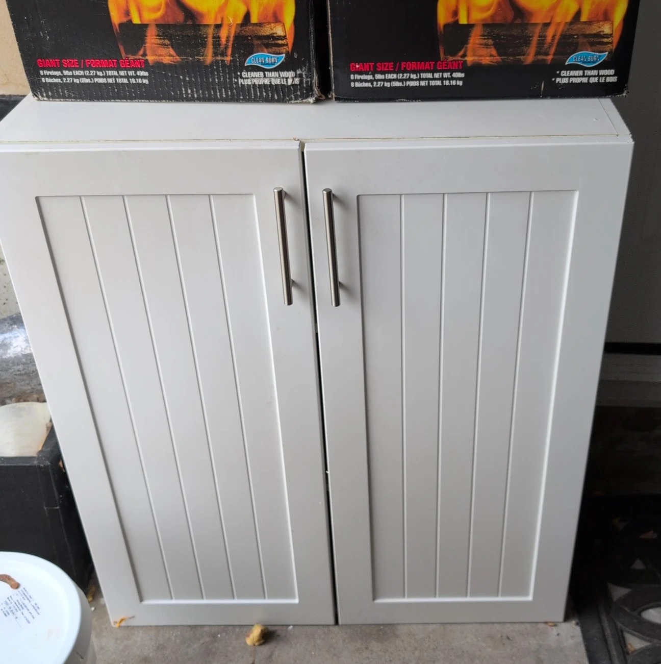 White Cabinet with Doors