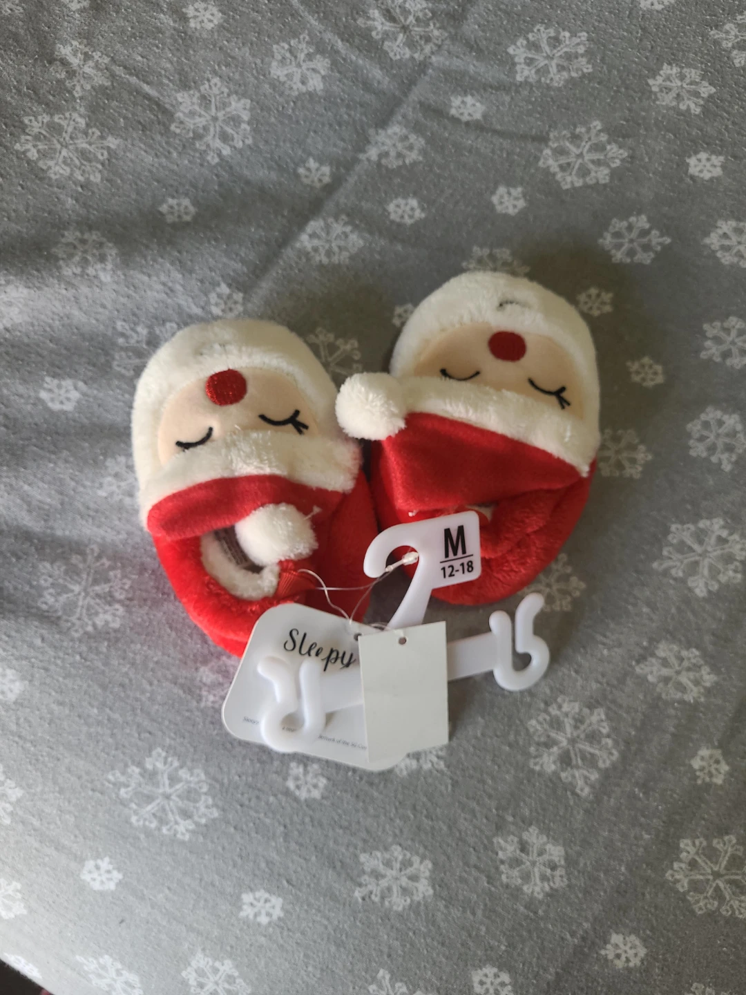 Sleepytime Santa Slippers - Size M (12-18 Months) thumbnail