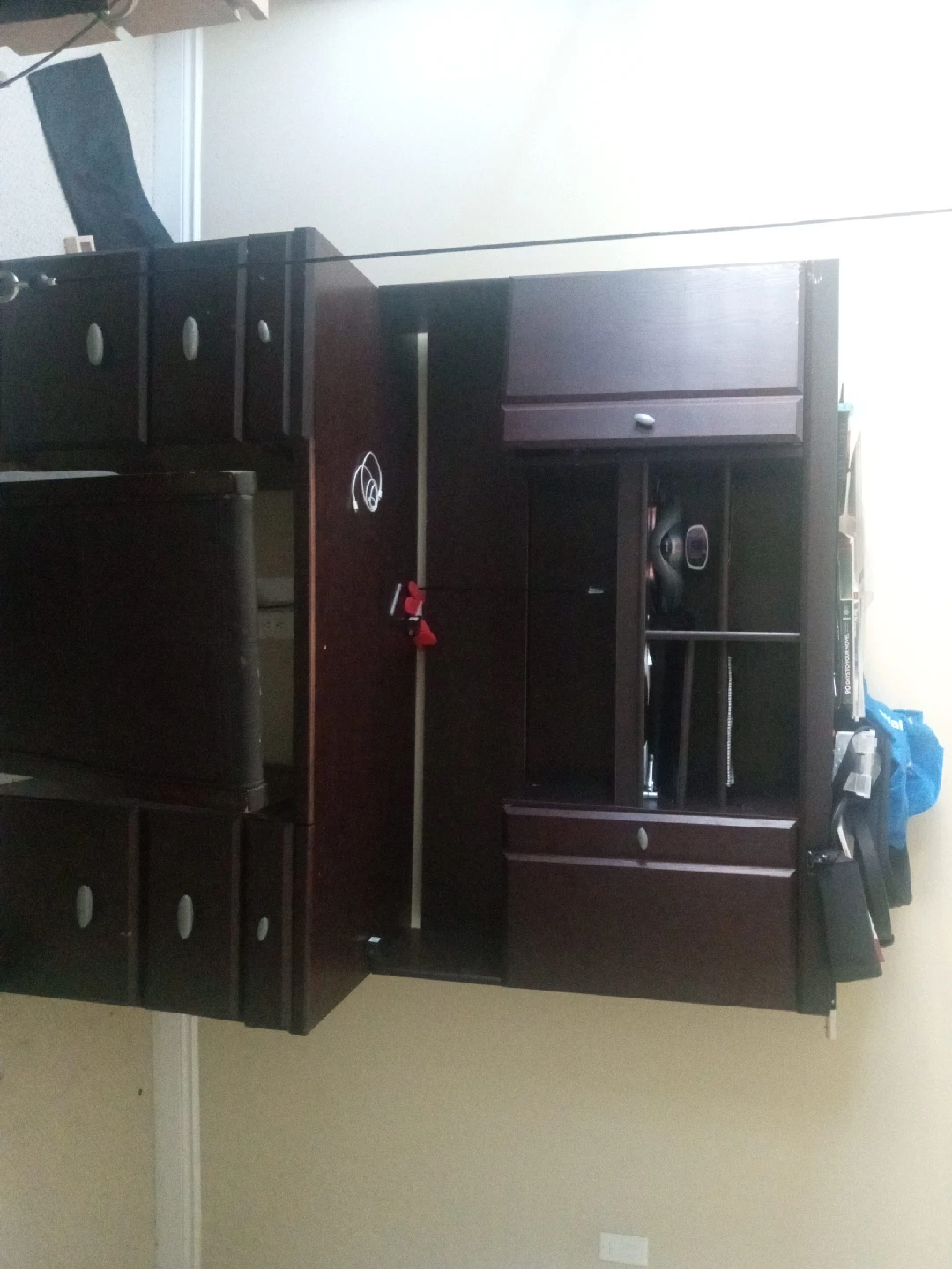 Dark Brown Wooden Cabinet thumbnail