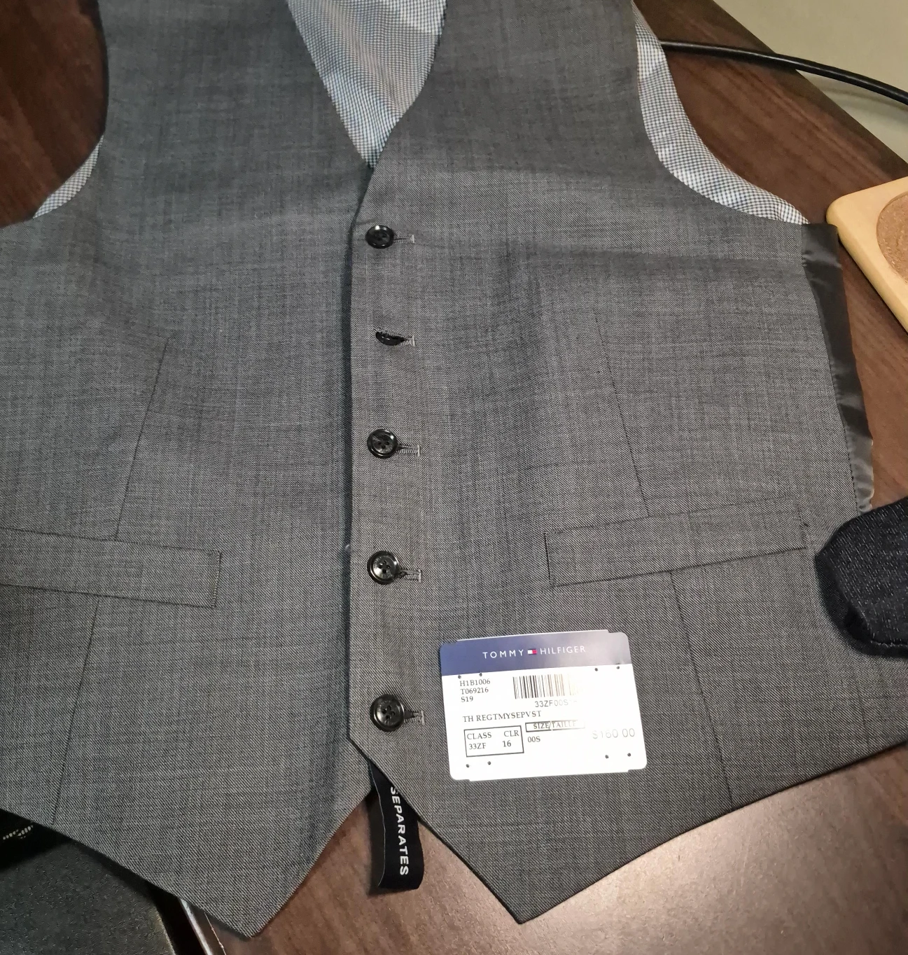 Tommy Hilfiger Grey Vest - Size 16