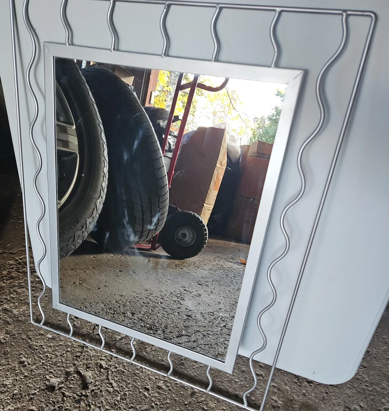Silver Framed Wall Mirror