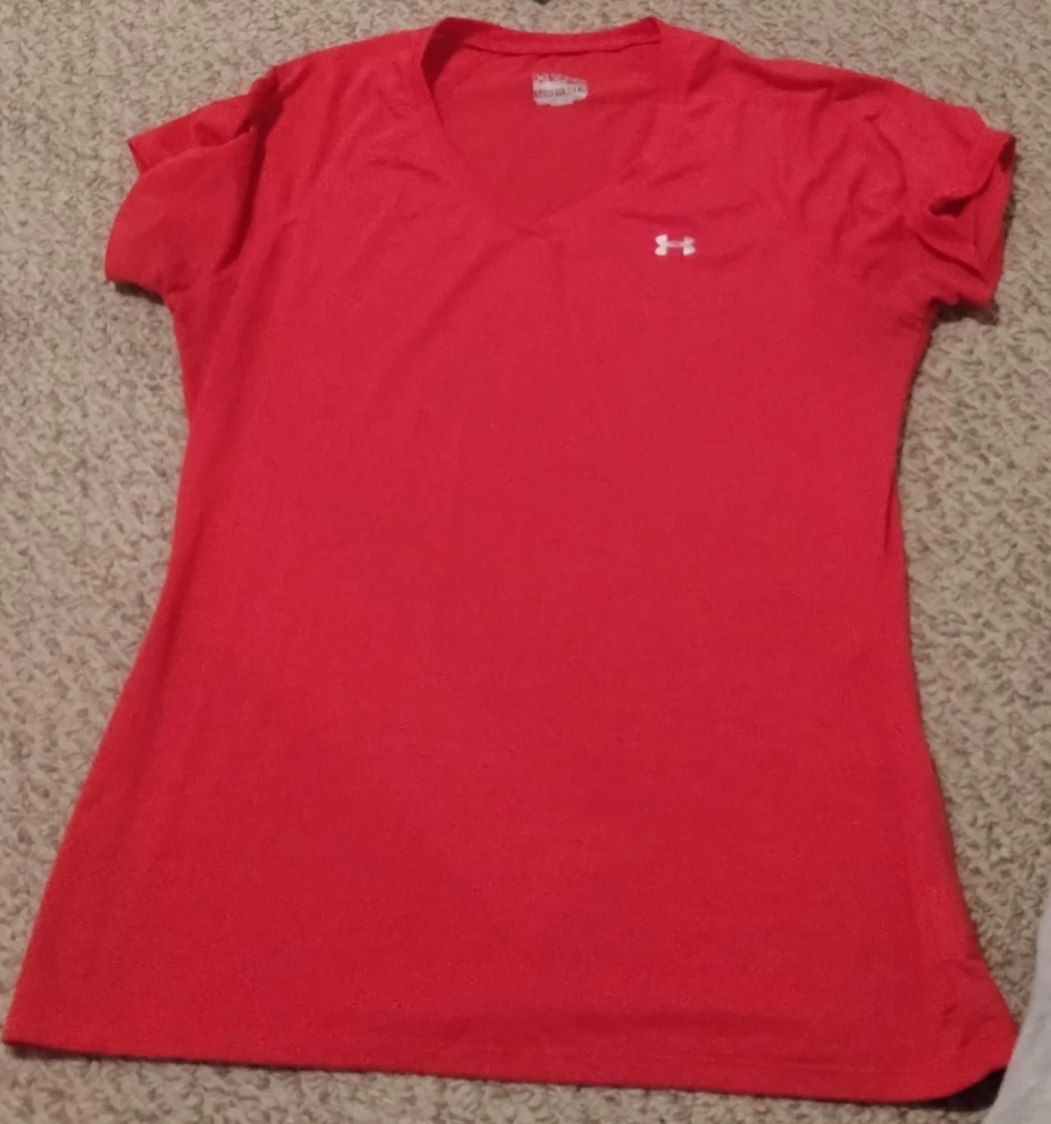 Under Armour Red V-Neck T-Shirt