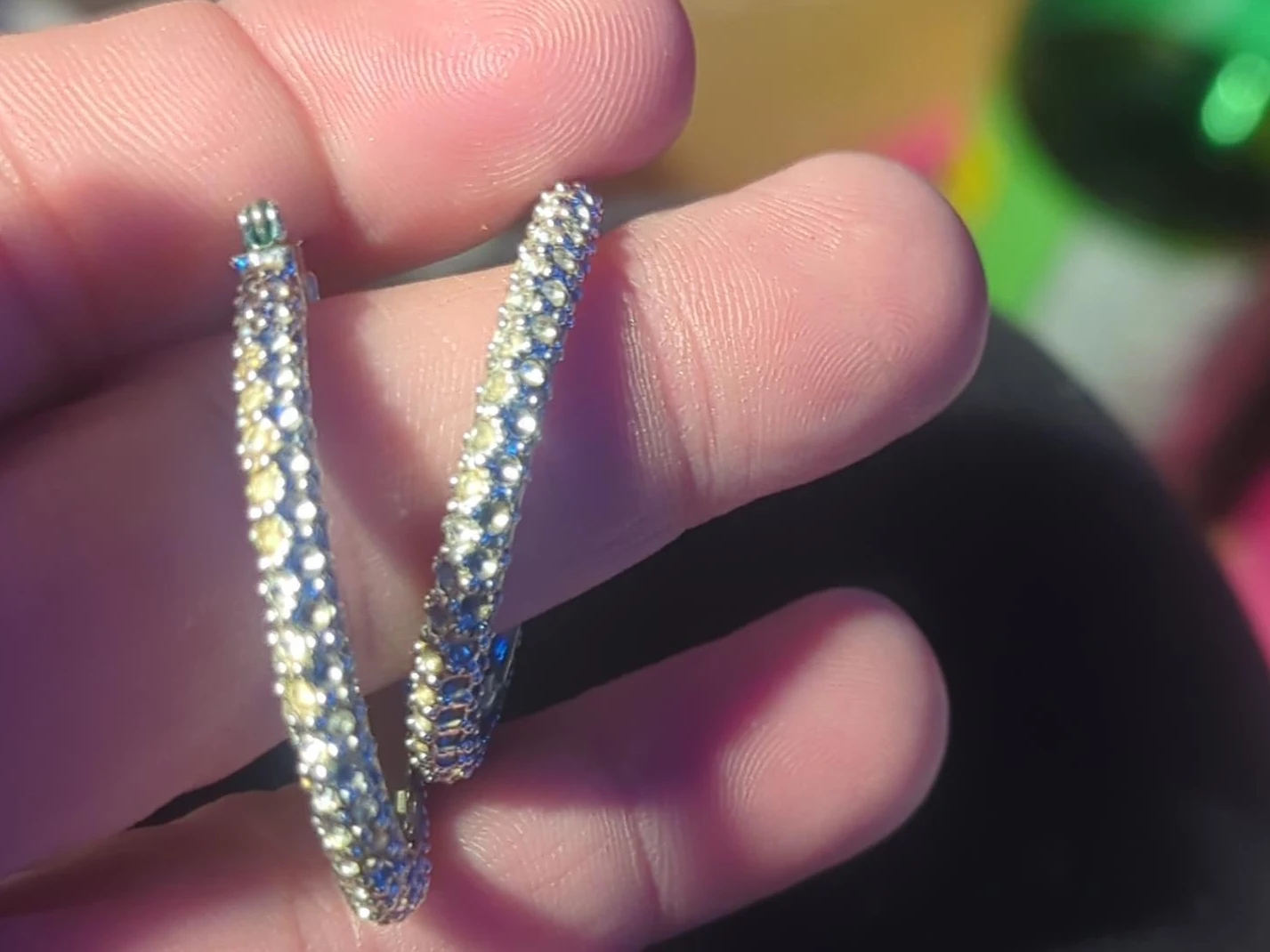 Sparkly Hoop Earrings