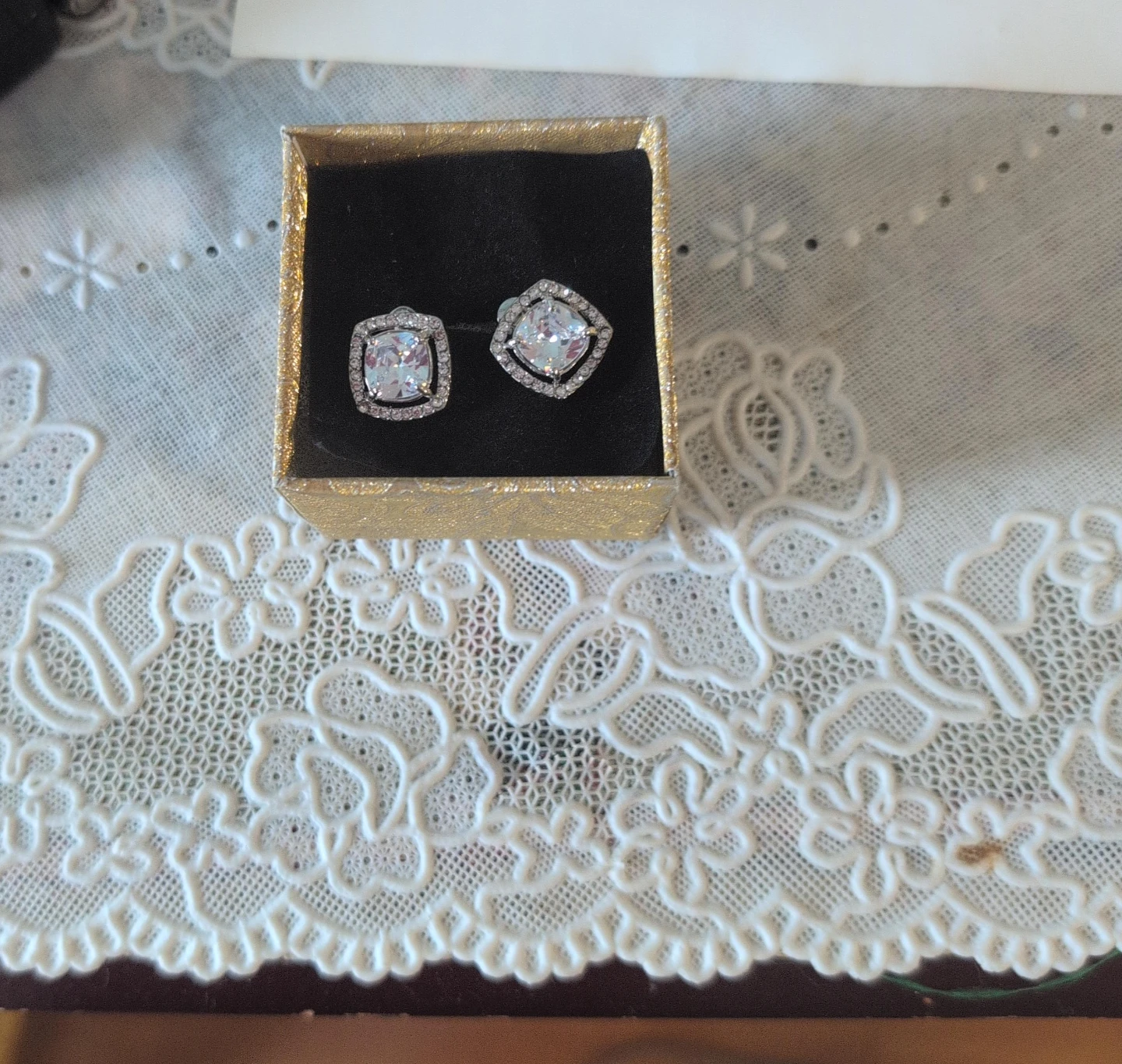 Stud Earrings with Cubic Zirconia thumbnail