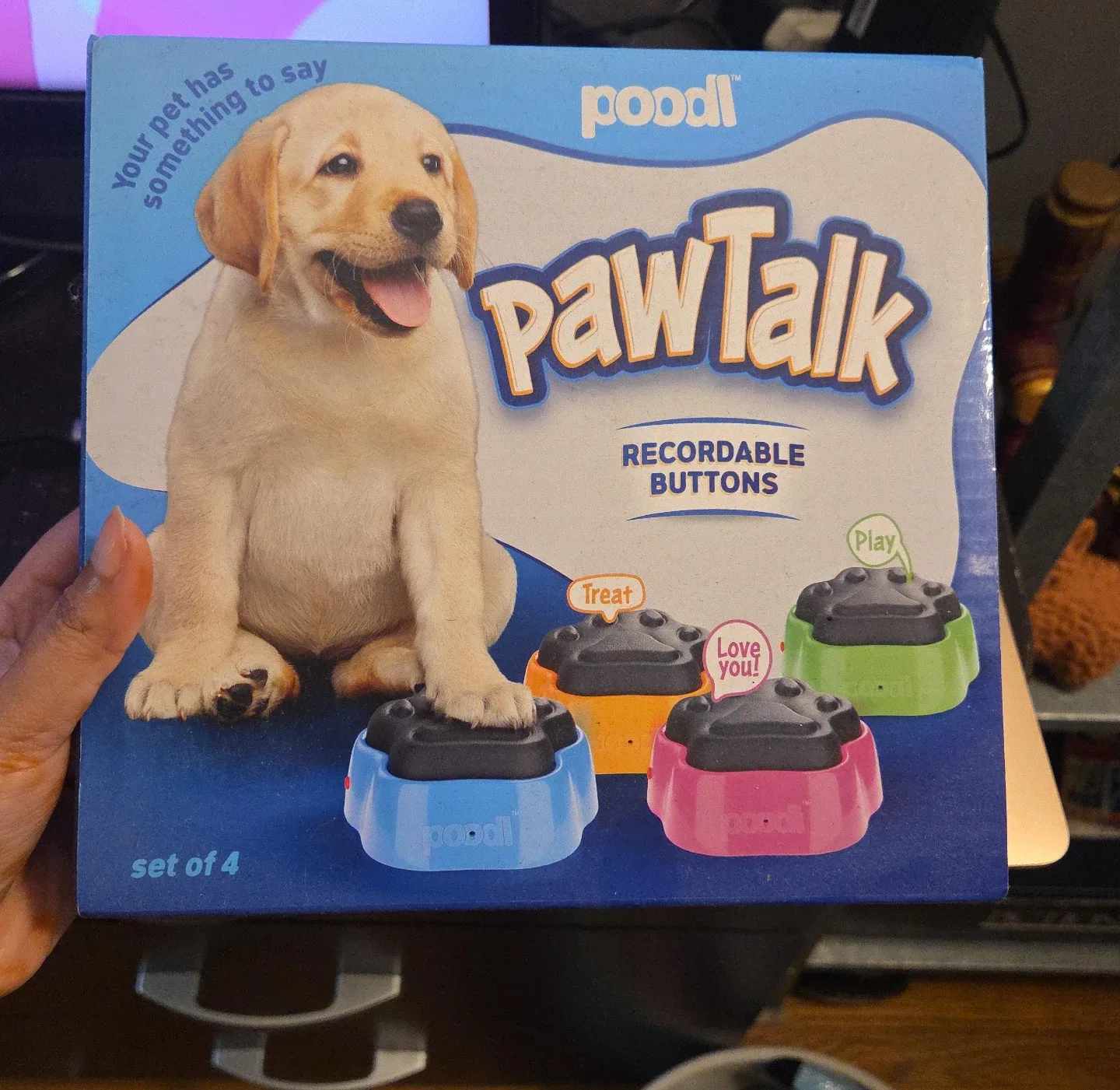 Poodl PawTalk Recordable Buttons - Set of 4