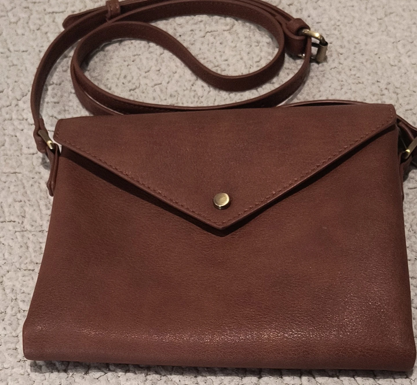 Antik Kraft Brown Crossbody Envelope Purse Bag Adjustable Strap image indicator(1)