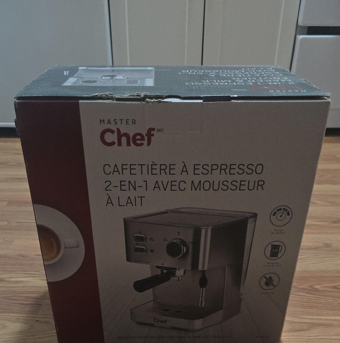 Master Chef 2-in-1 Espresso Machine with Milk Frother