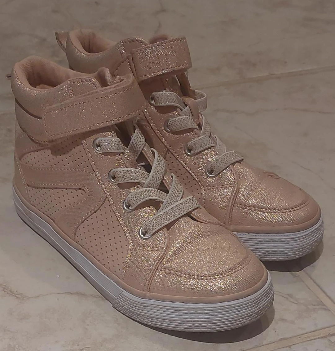 Girls' Pink High-Top Sneakers thumbnail