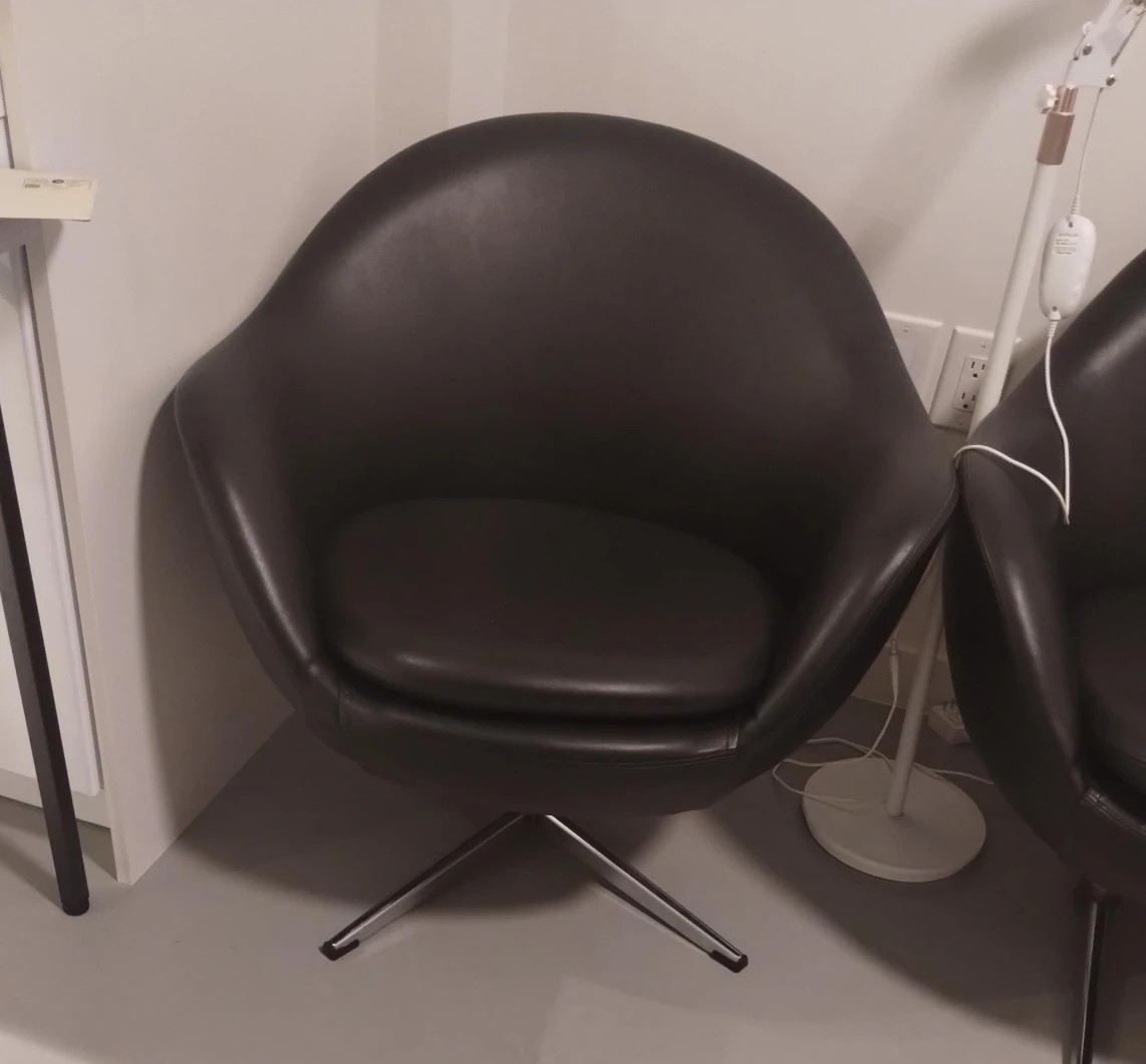 Black Swivel Egg Chair