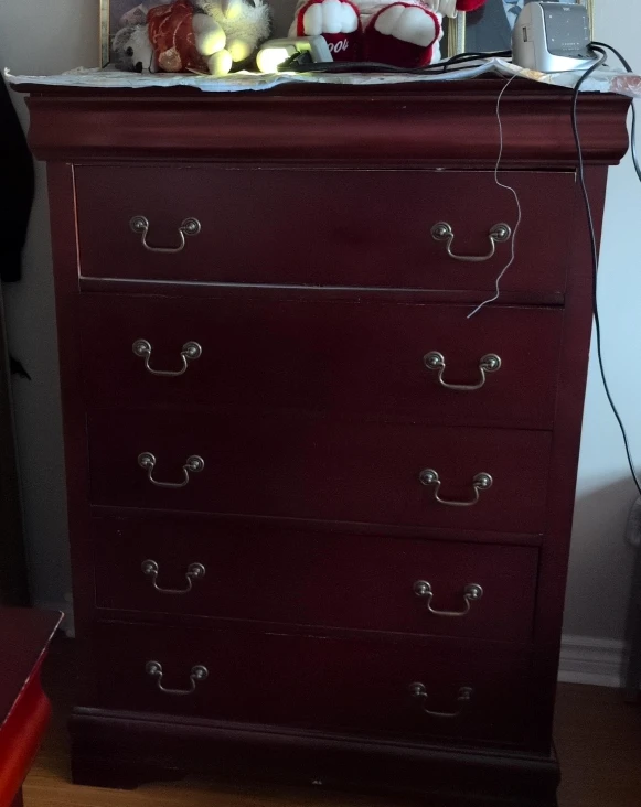 Chest of Drawers - Burgundy