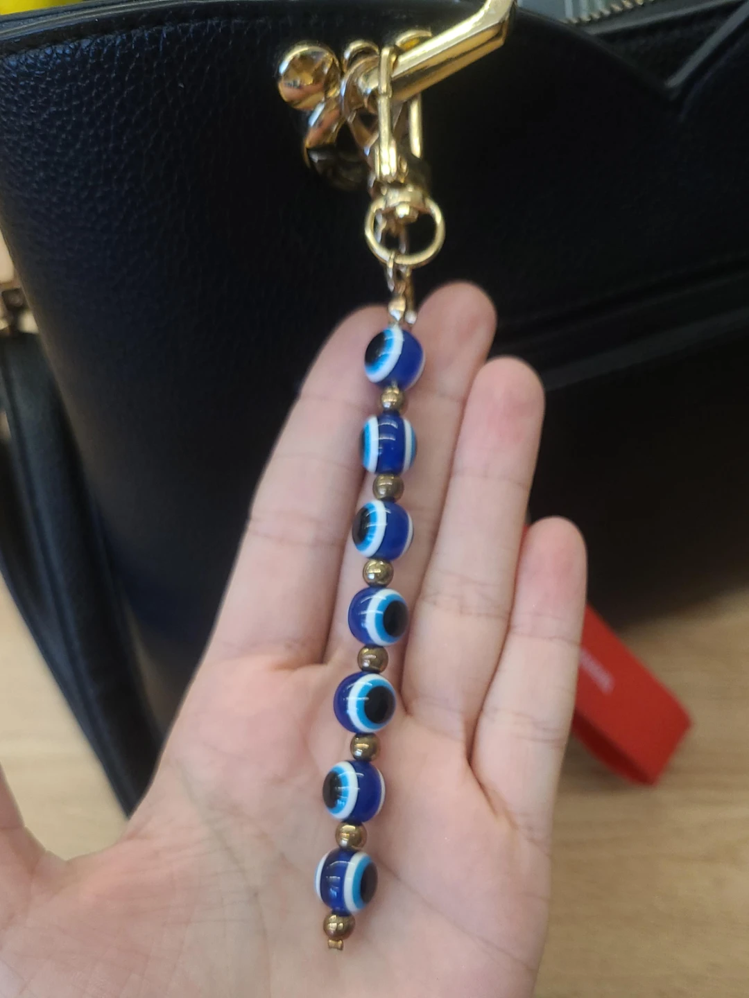 Evil Eye Beaded Bag Charm