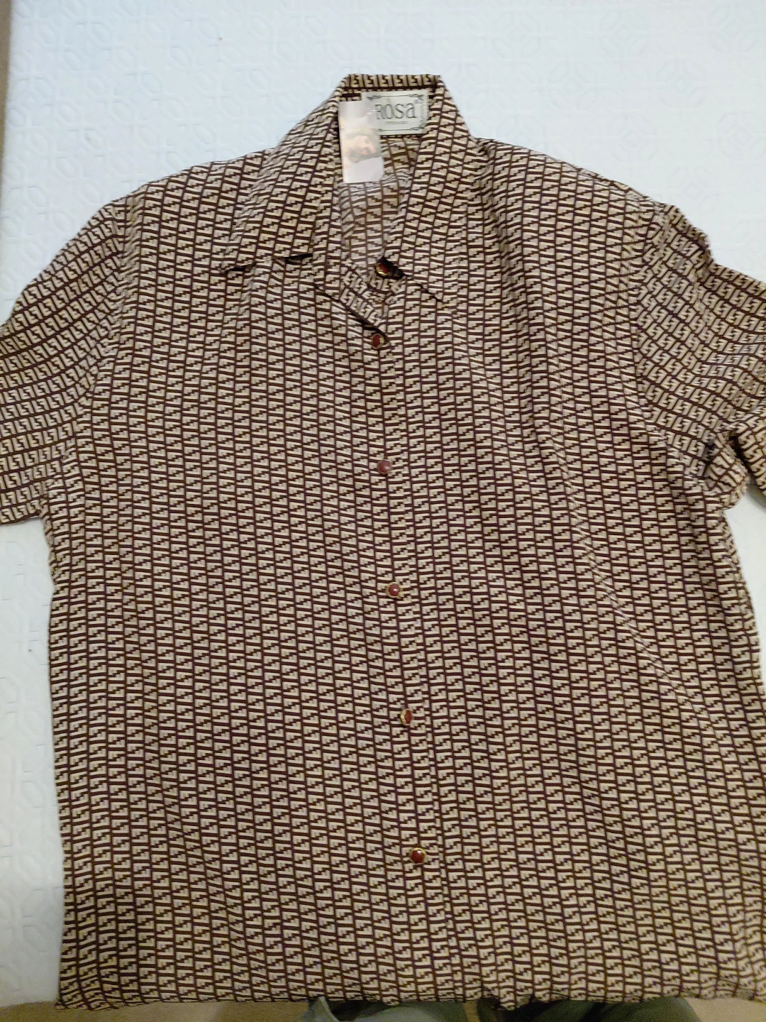 Rosa Brown Patterned Blouse