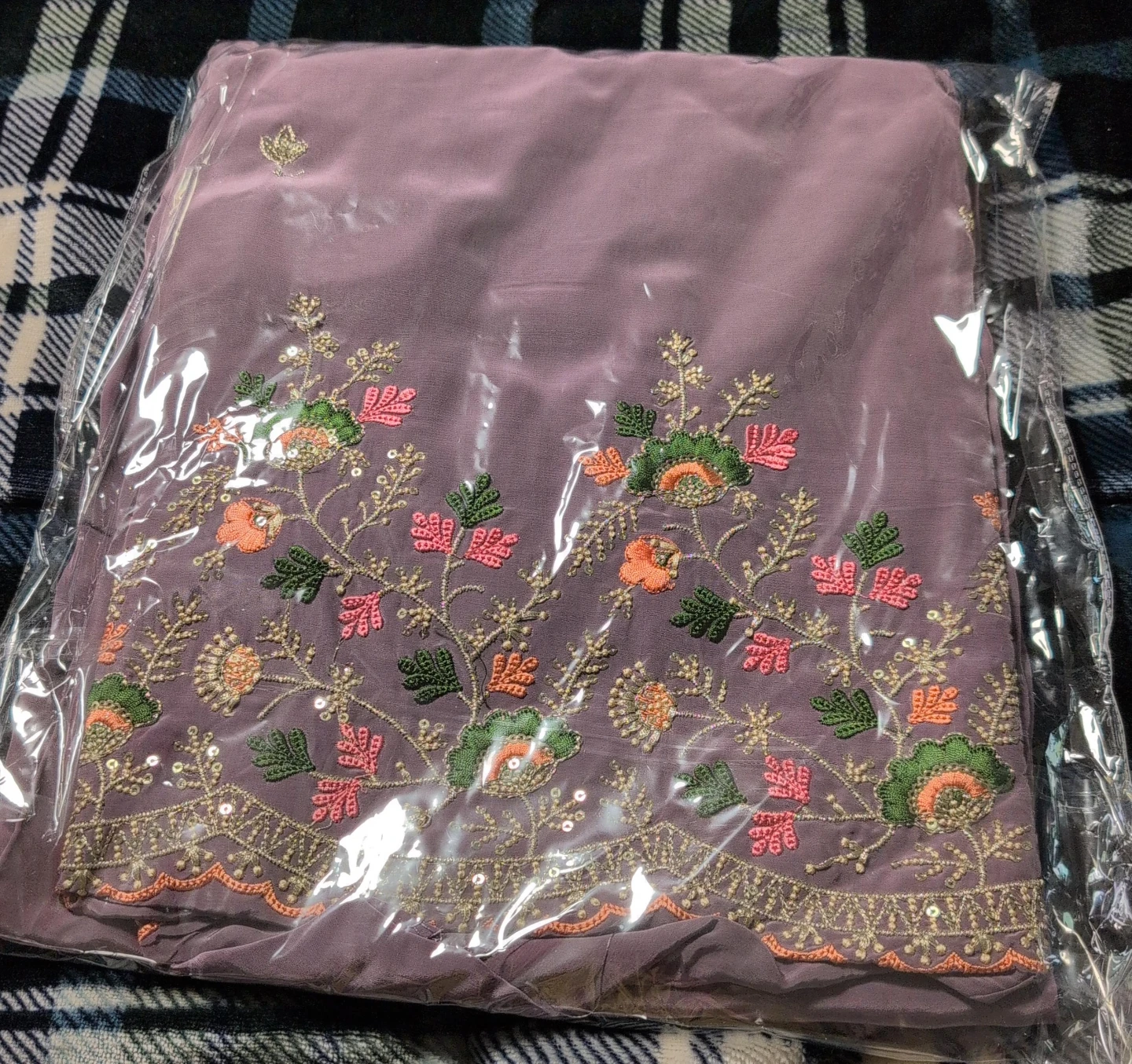 Embroidered Purple Fabric - New image indicator(1)