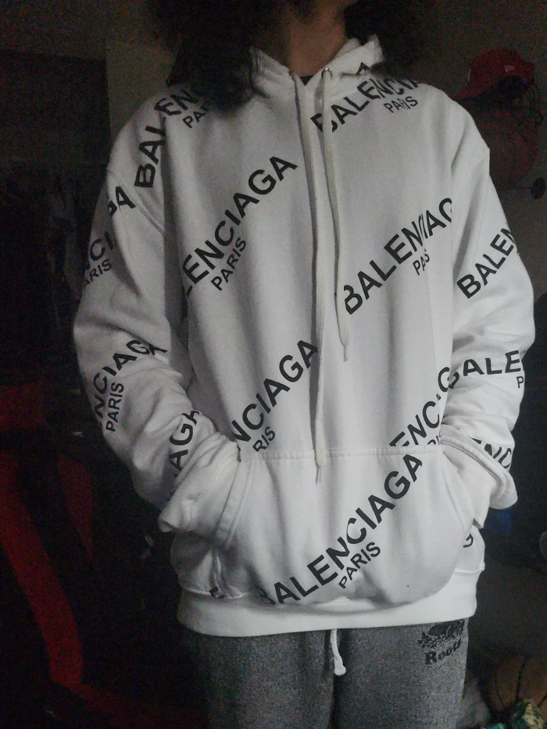 Balenciaga Paris White Hoodie