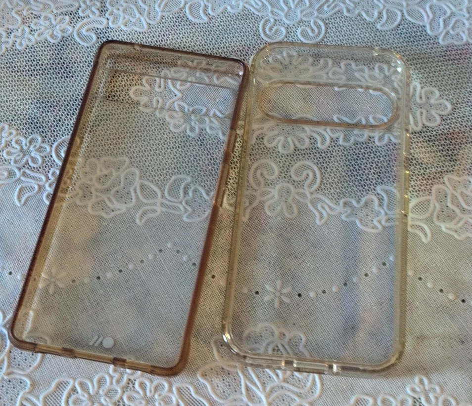 Two Phone Cases - Clear and Brown image indicator(1)