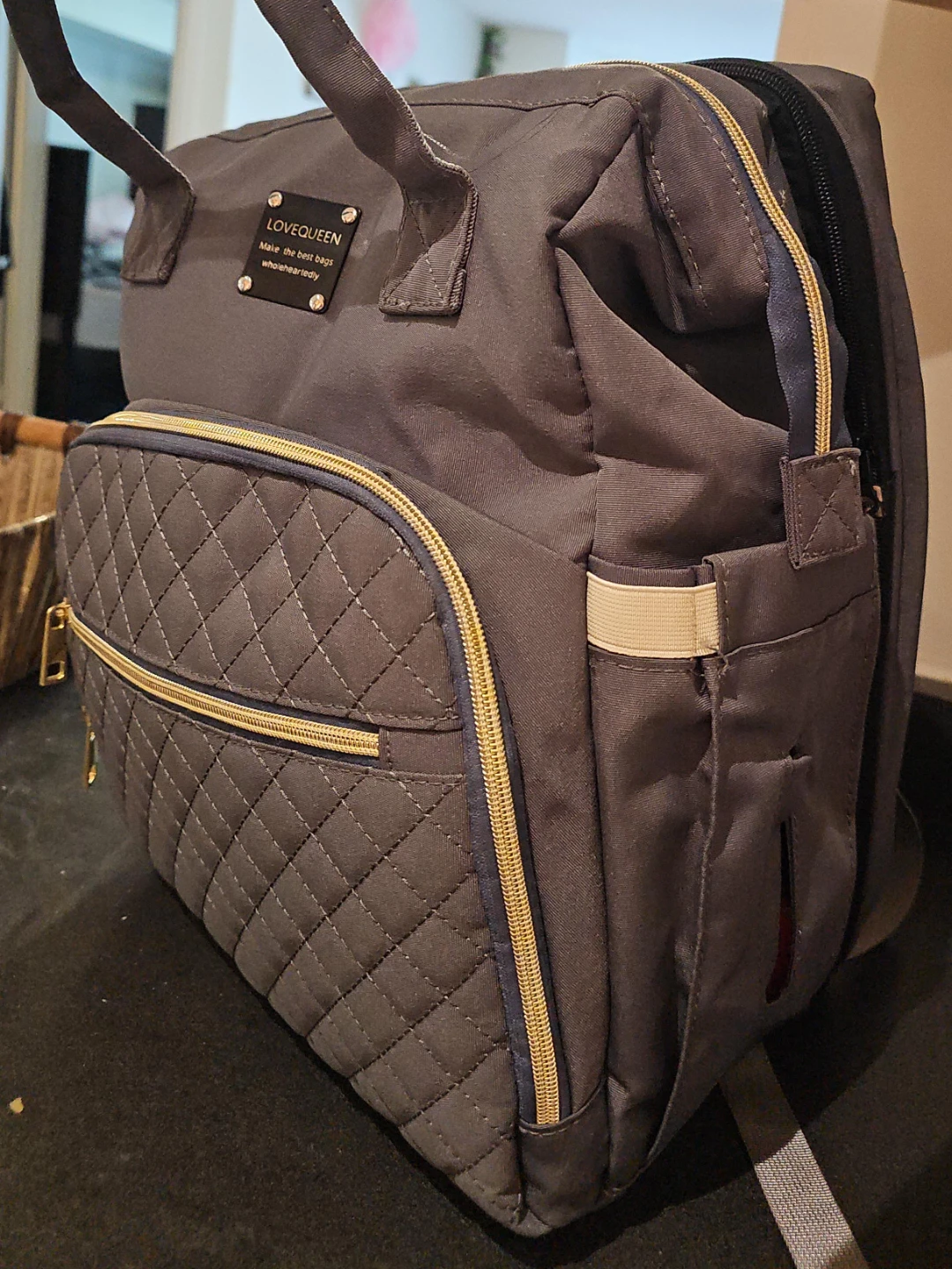 Lovequeen Diaper Bag Backpack - Grey
