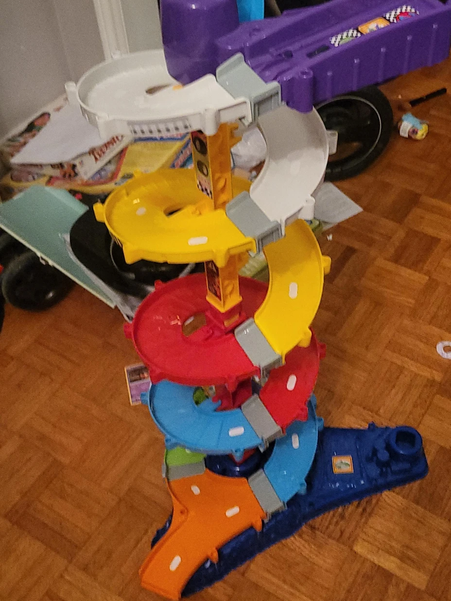 Colorful Spiral Race Track Toy