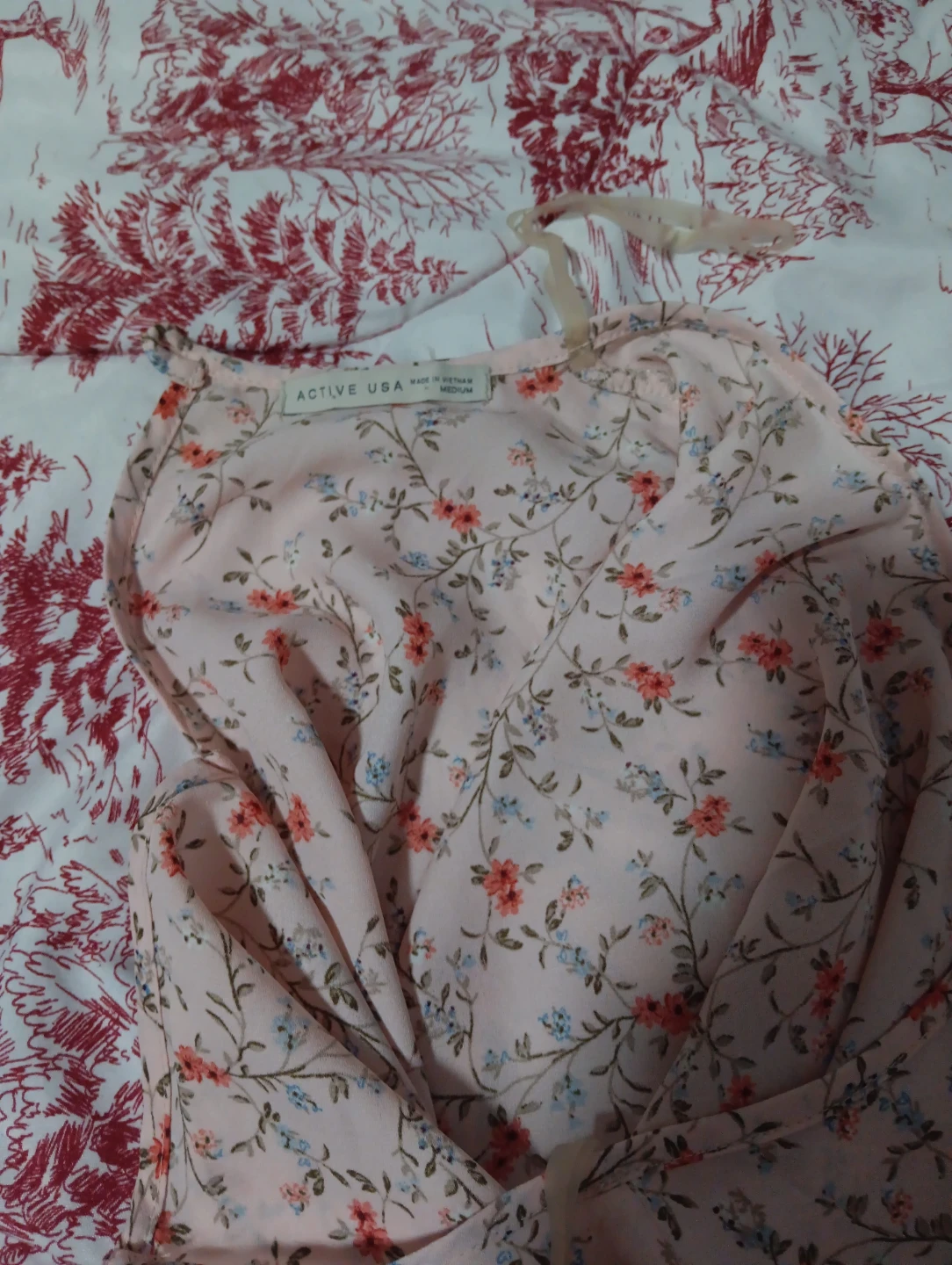 Active USA Floral Blouse Size M