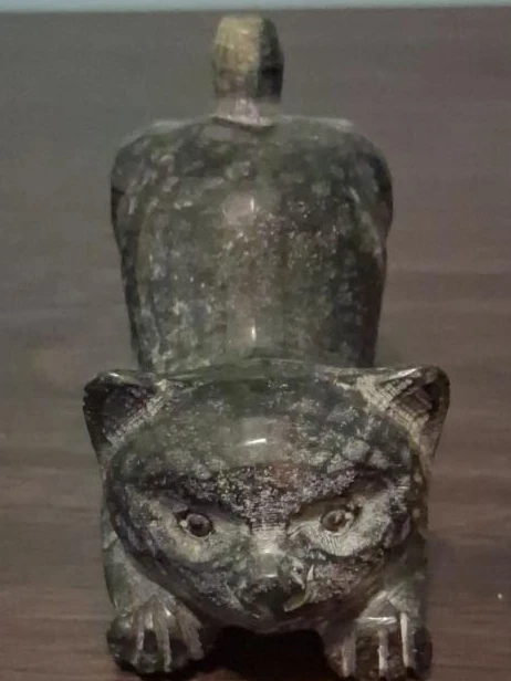 Serpentine Cat Figurine - Healing Stone thumbnail