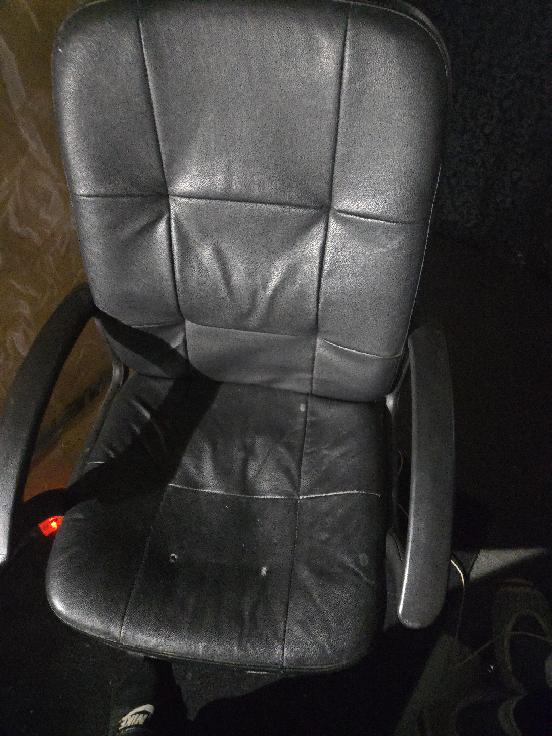 Black Faux Leather Office Chair