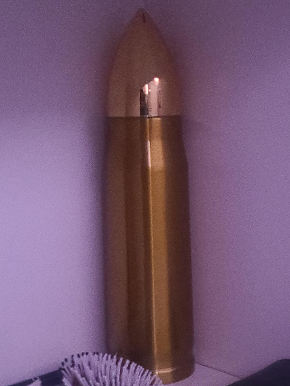 Gold Bullet-Shaped Water Bottle