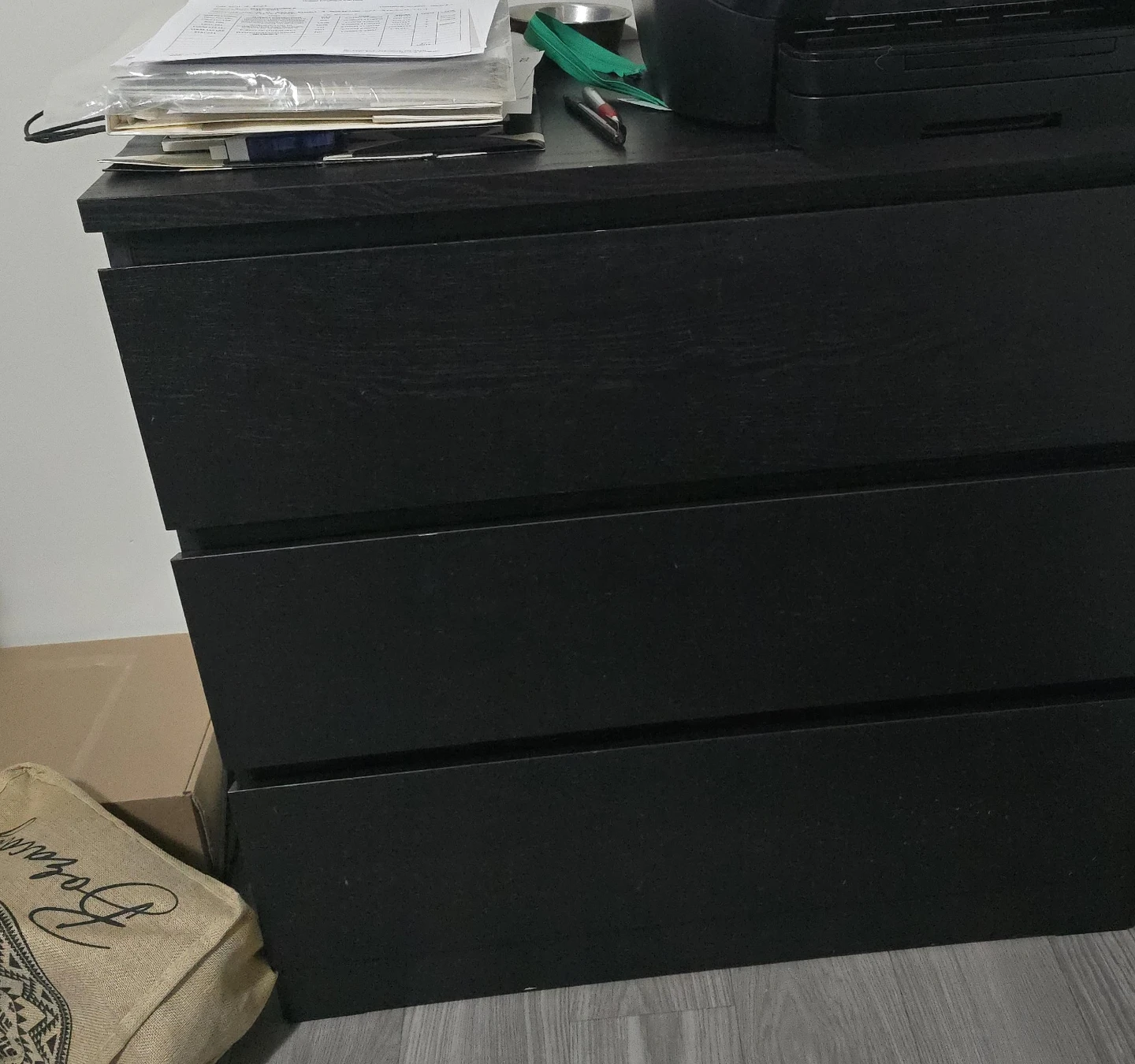 Black 3-Drawer Dresser thumbnail