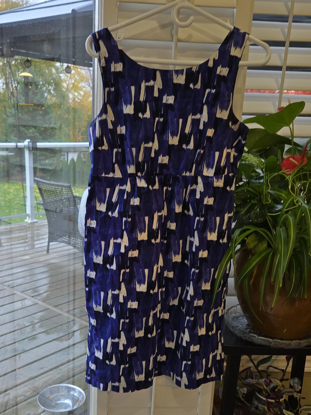 Blue & White Patterned Dress image indicator(1)
