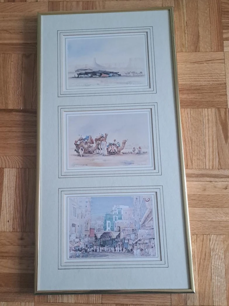 Vintage Framed Watercolor Prints