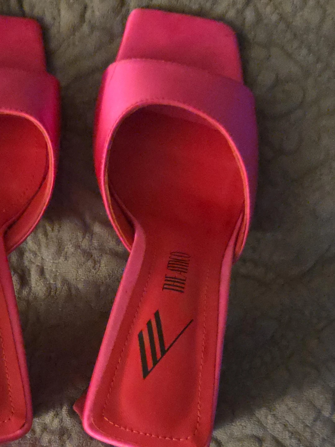 The Attico Pink Satin Mules - Size US 7