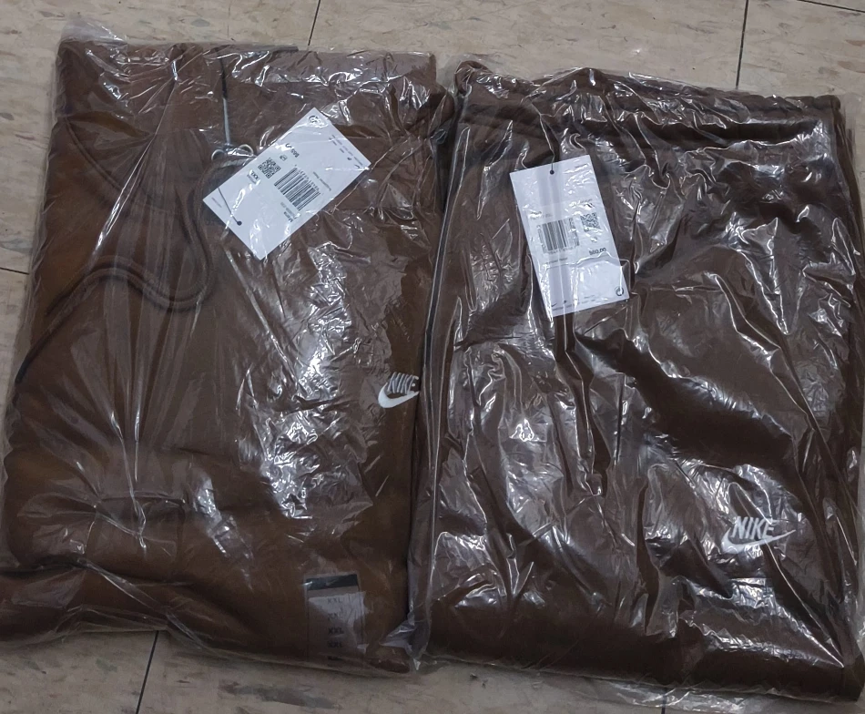 New Nike XXL Brown Hoodie & Sweatpants Set