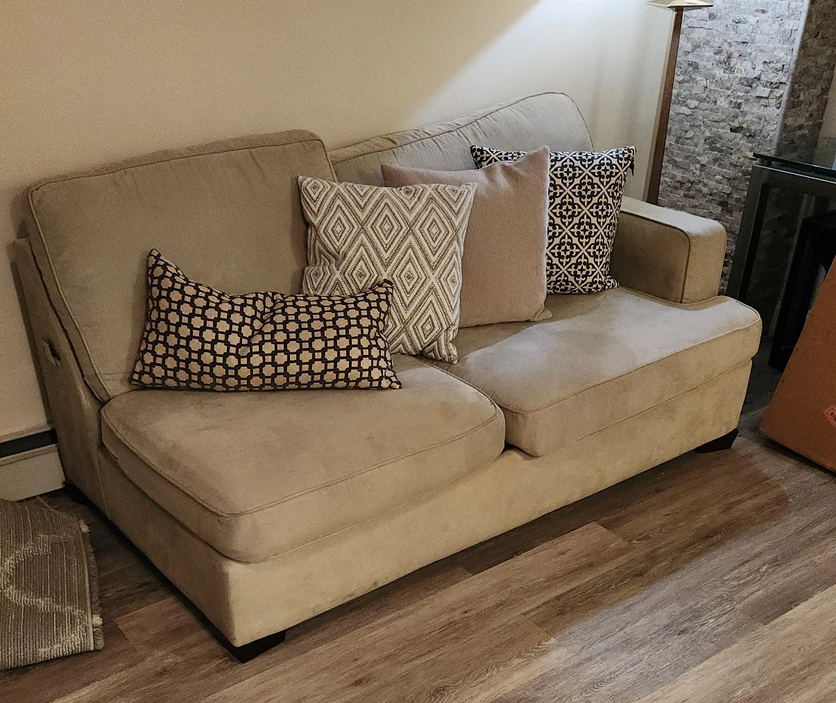 Beige Loveseat Sofa