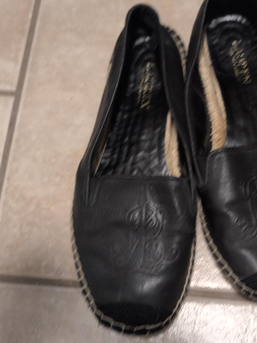 Ralph Lauren Black Espadrille Slip-Ons thumbnail