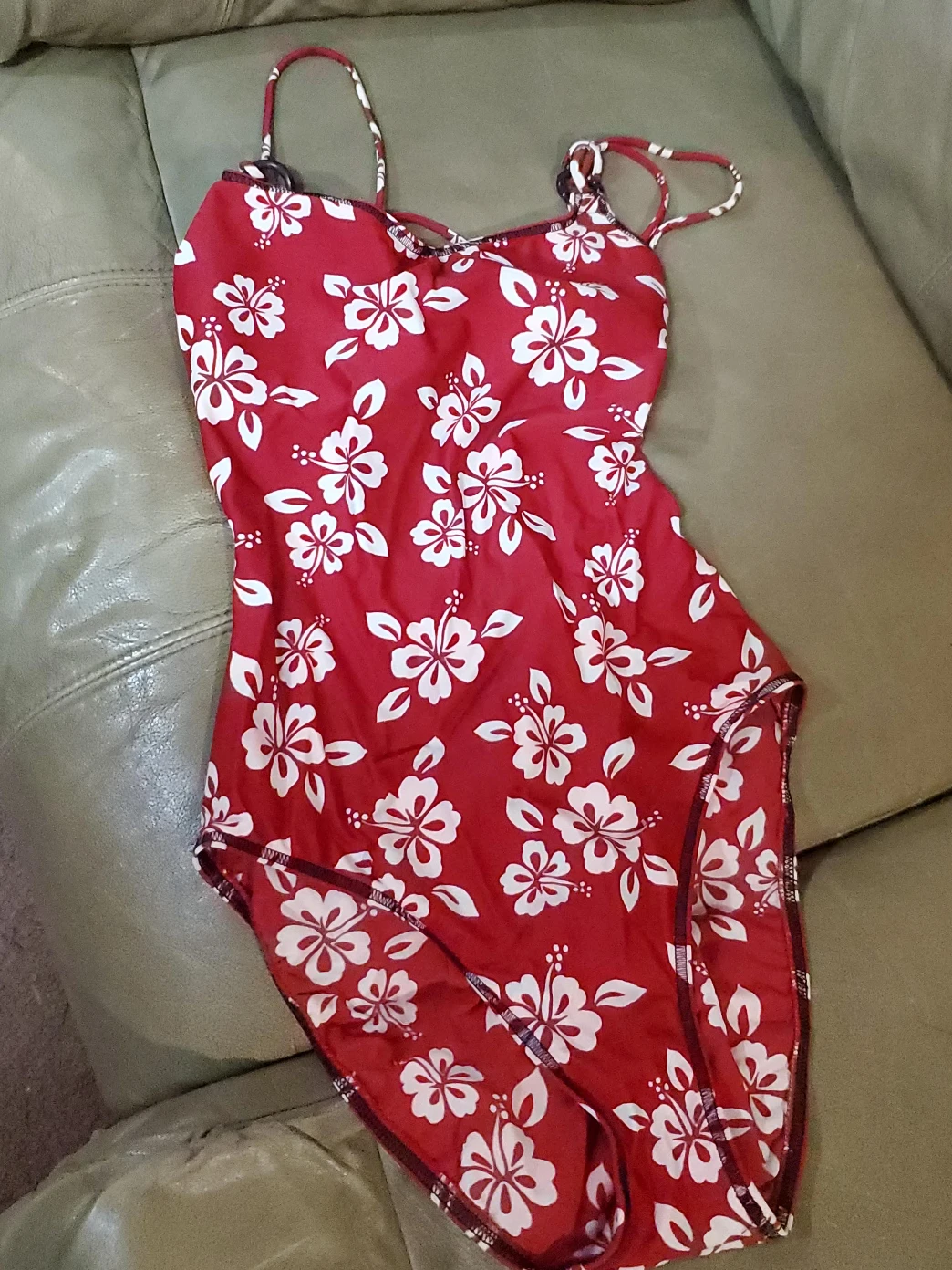 Red Floral One-Piece Swimsuit
