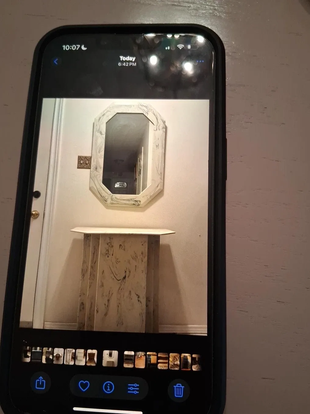 Marble-look Mirror and Console Table