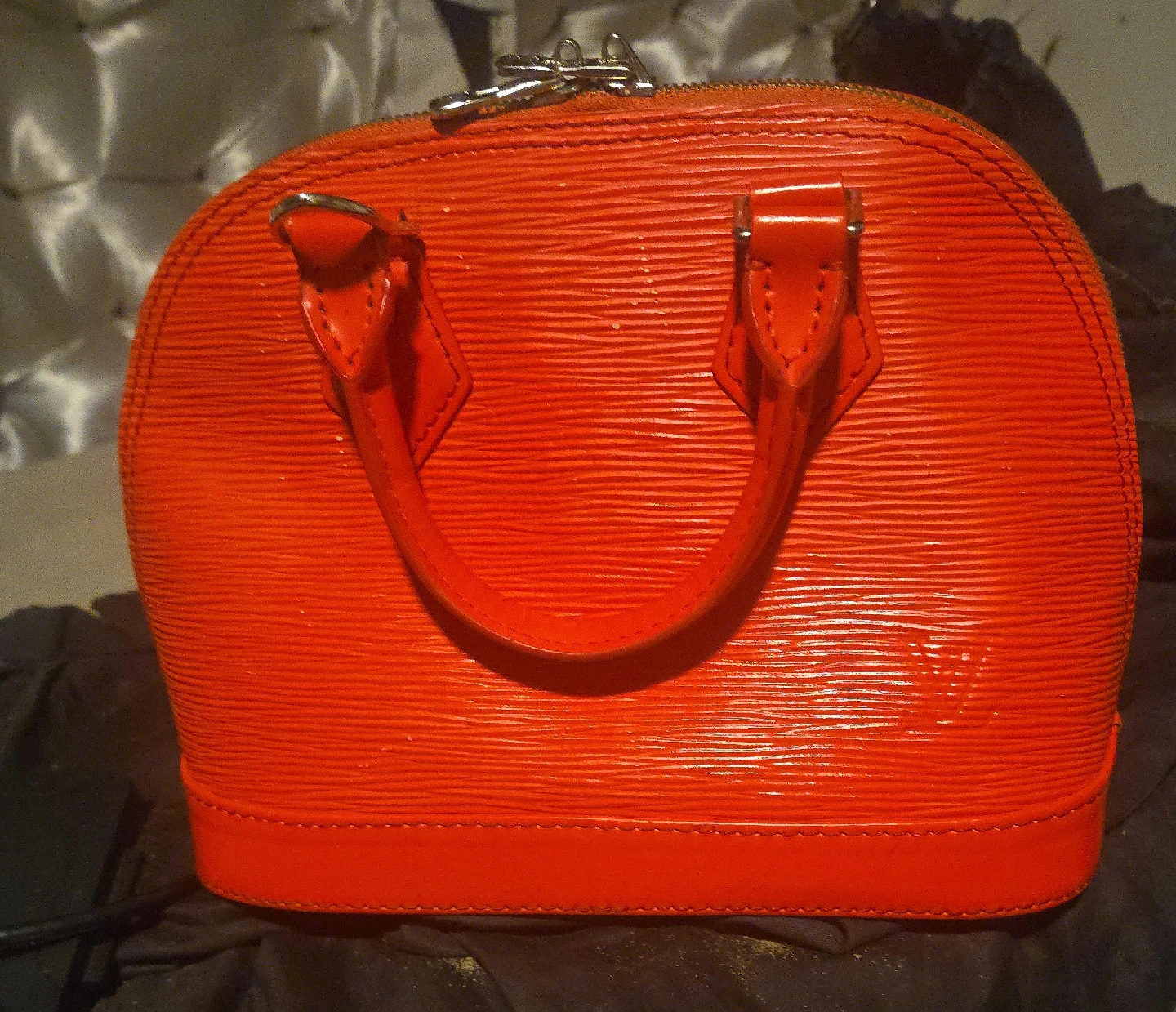 Louis Vuitton Alma BB Red Handbag