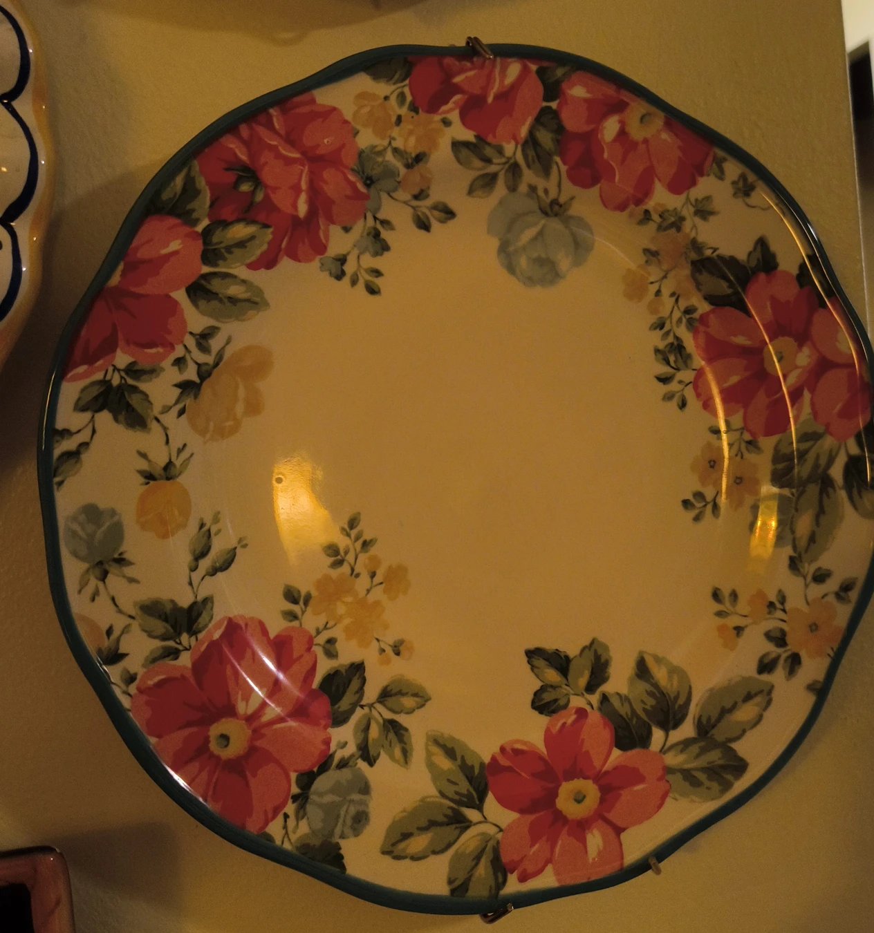 Floral Decorative Ceramic Plate