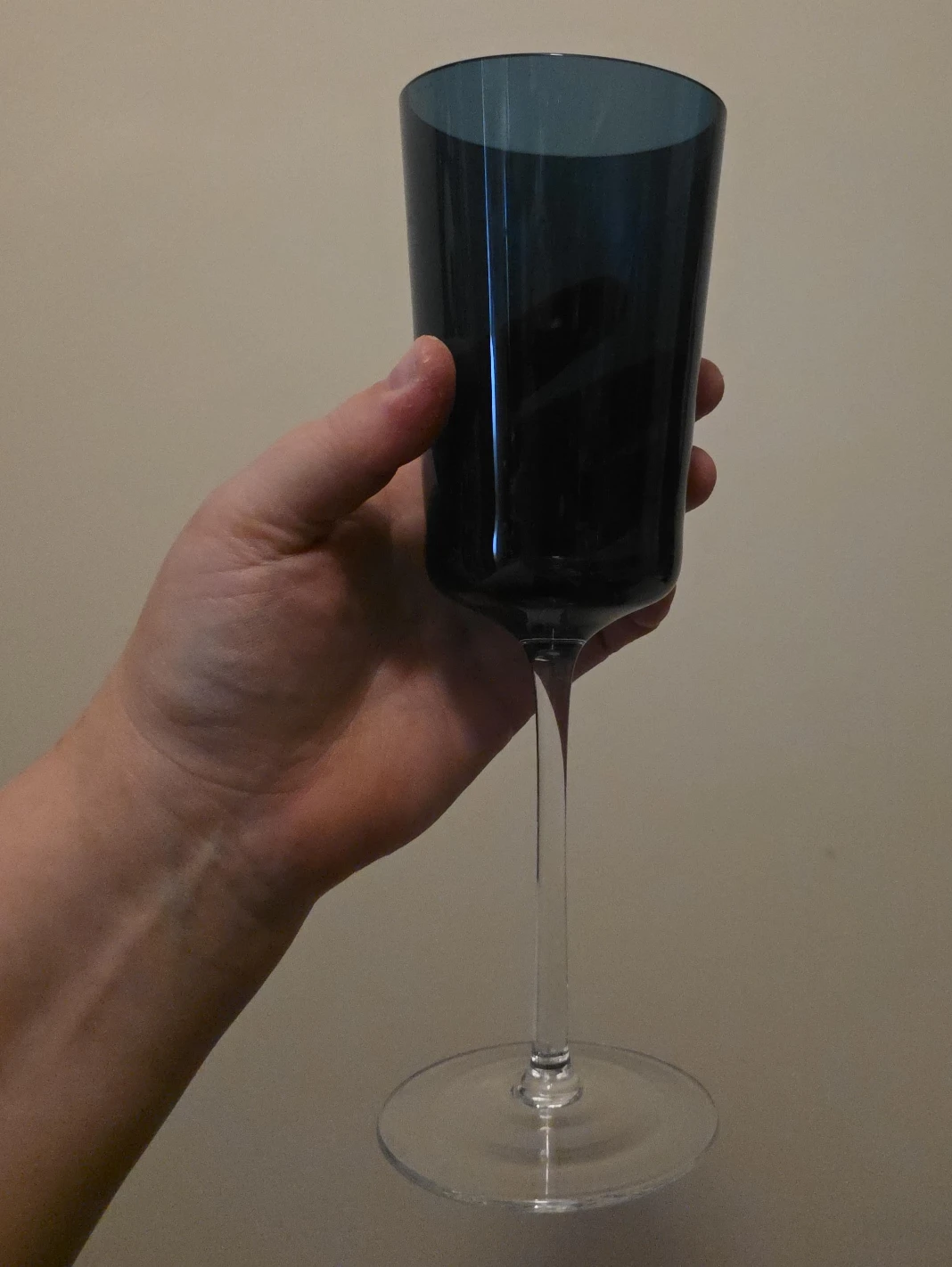 Elegant Blue Wine Glass x2