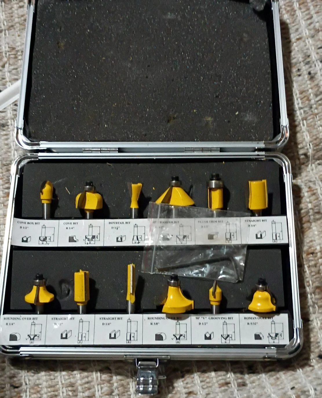Router Bit Set with Case
