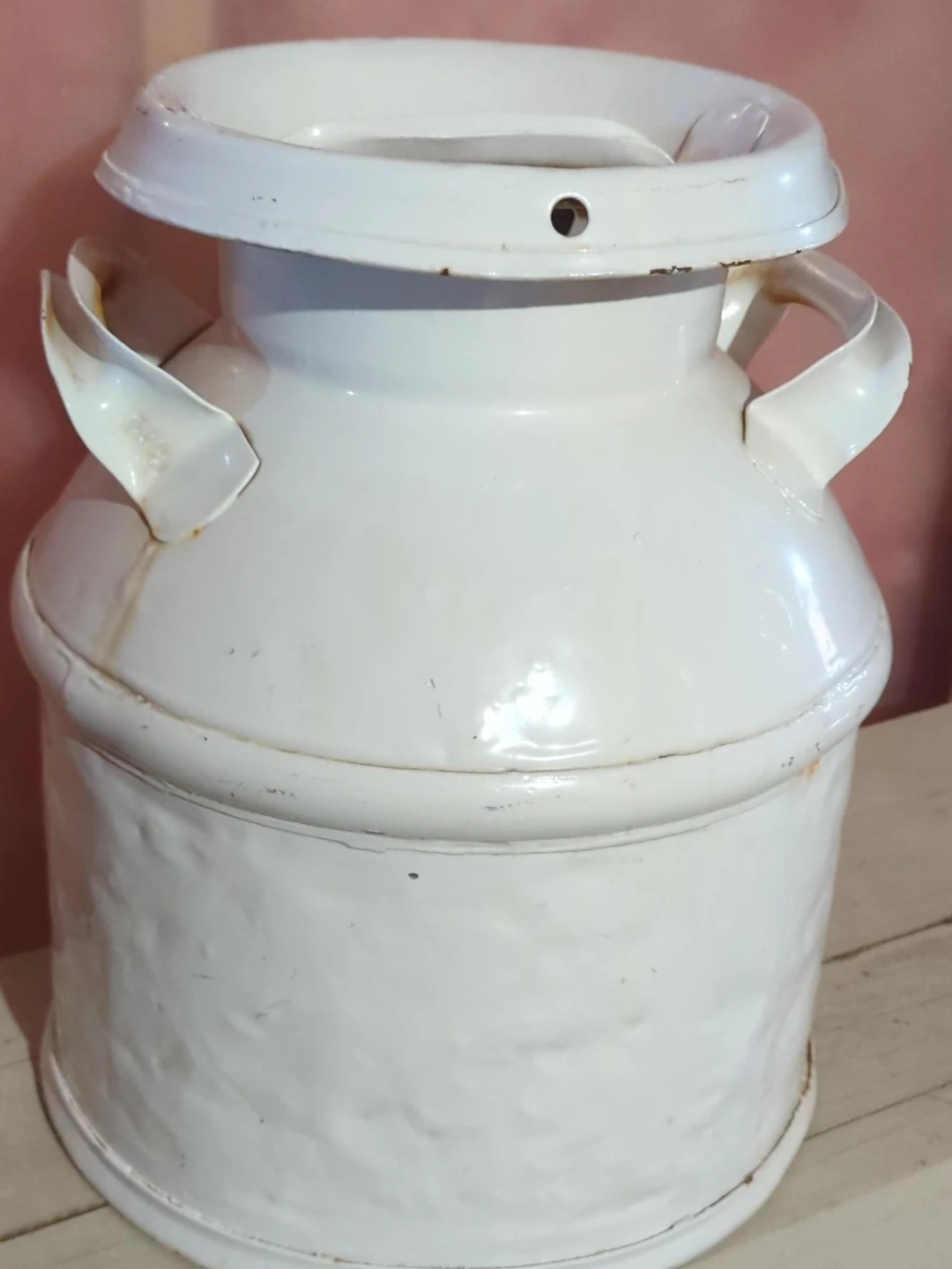 Vintage White Milk Can