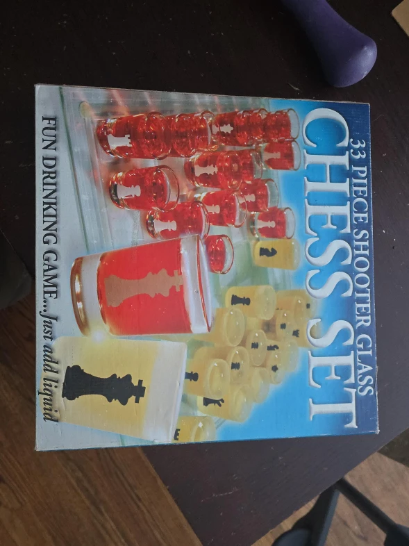 33 Piece Shooter Glass Chess Set