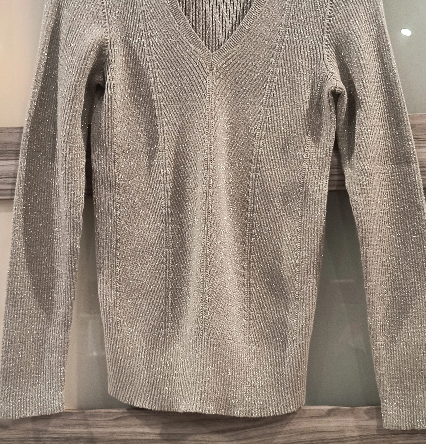 Lauren Ralph Lauren Metallic Knit Top - Size L - photo 2