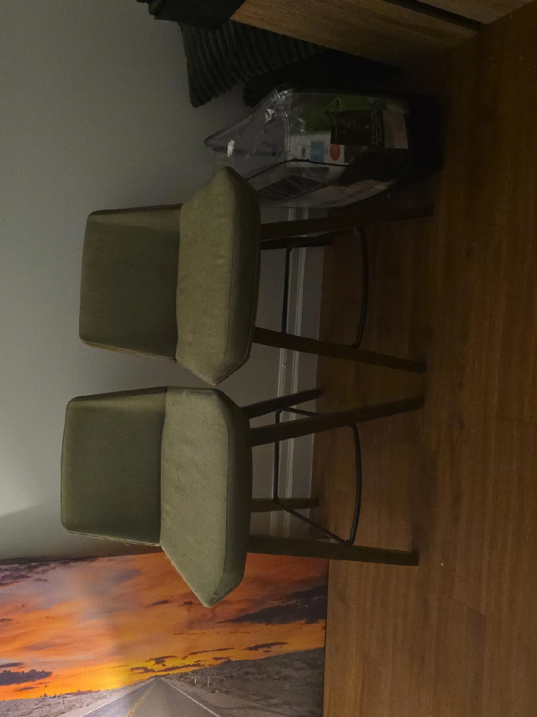 Set of 2 Bar Stools, decided Persian not included thumbnail