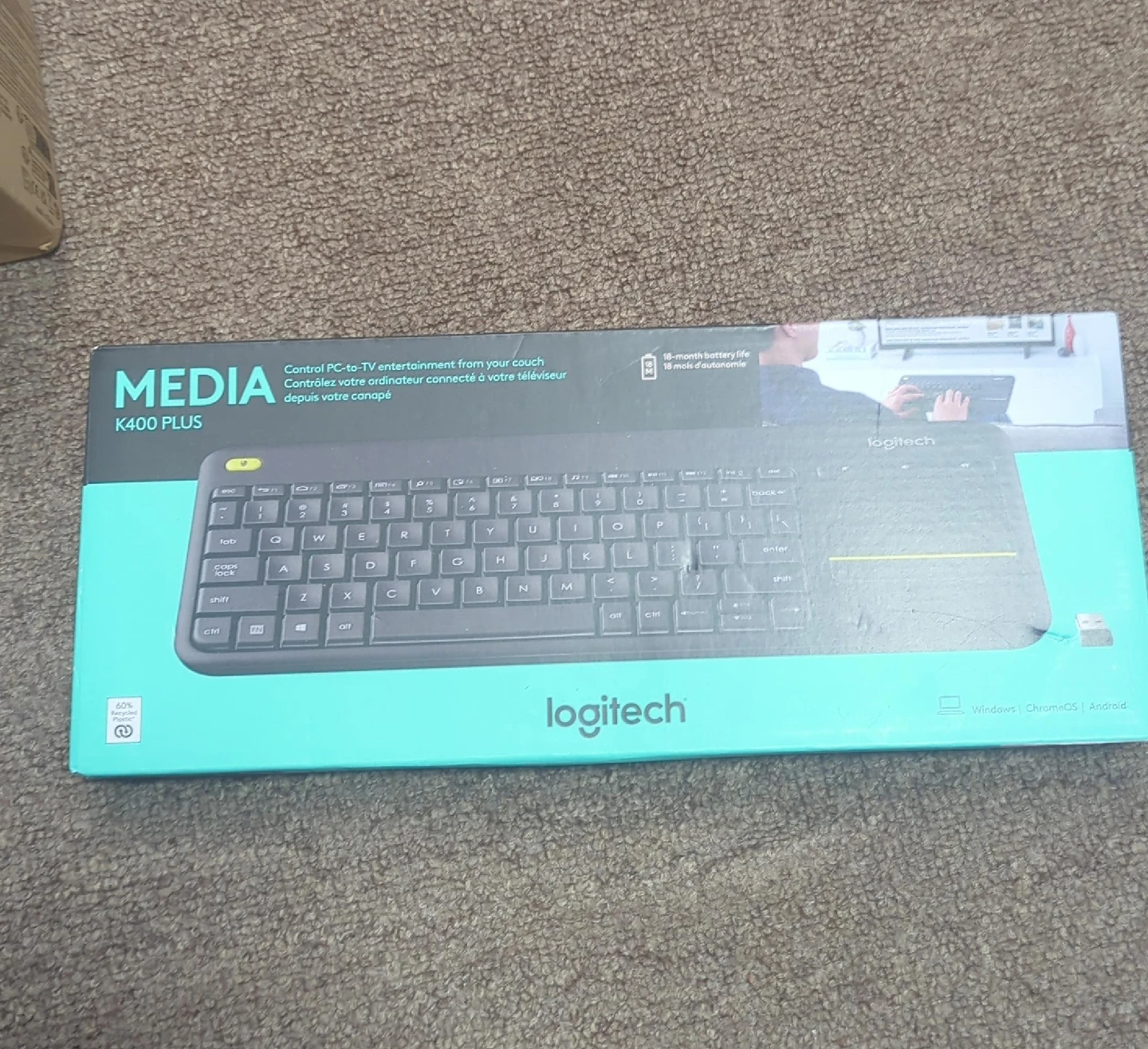 Logitech K400 Plus Media Keyboard - New in Box!